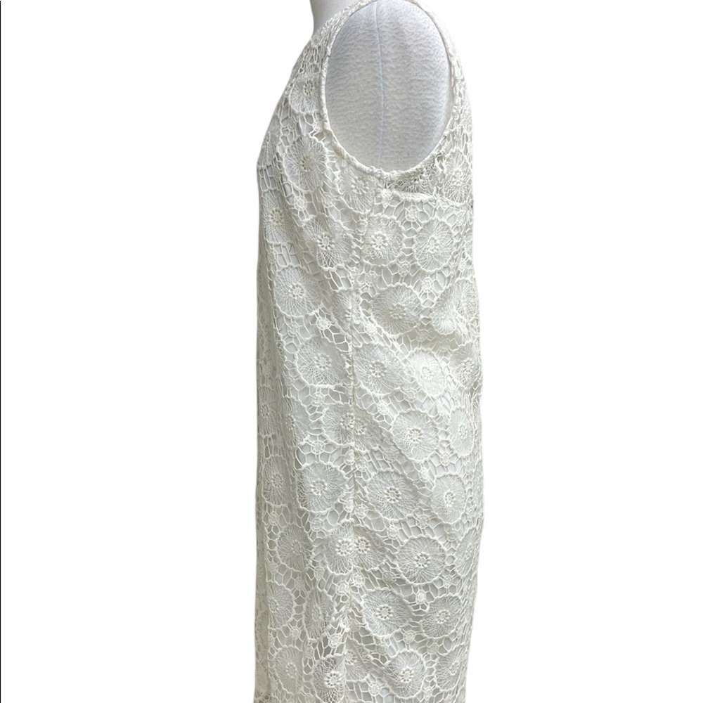 Mud Pie Mallory ivory crocheted dress large - Picture 4 of 14